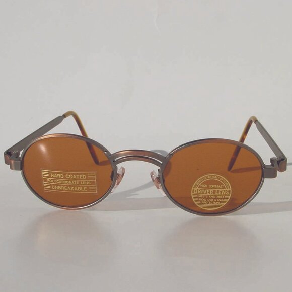 NWT True Vintage lady's fashion small round double bridge antique frame Sunglass - Picture 7 of 10